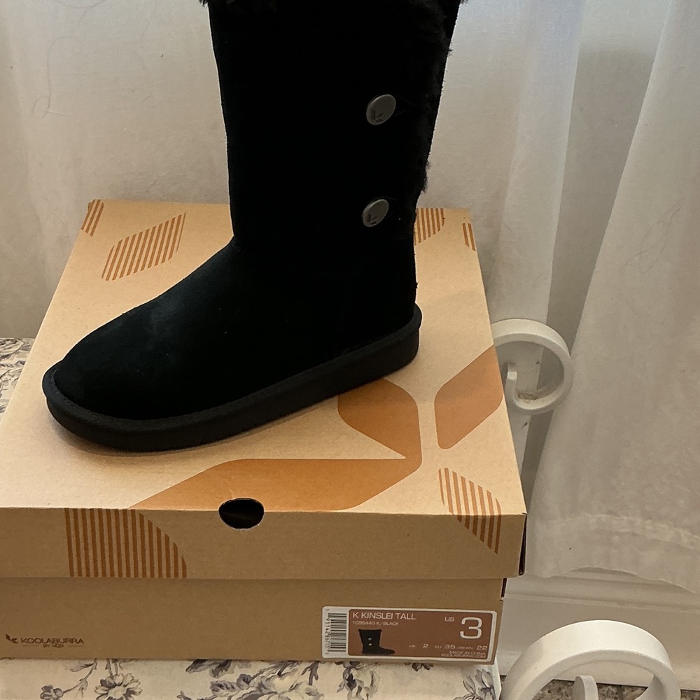 Koolaburra Black Suede Winter Boots